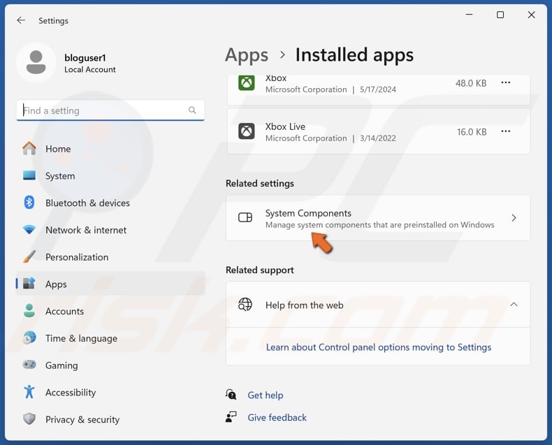 Click System Components