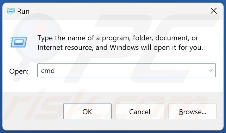 Type CMD in Run and hold down Ctrl+Shift+Enter keys to open Command Prompt as an administrator