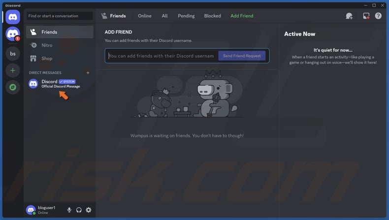 Click on each direct message to mark it as read