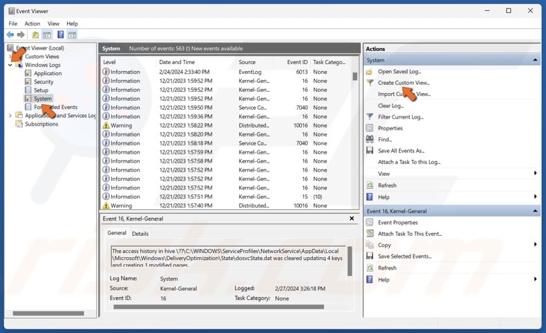 Click Create Custom View