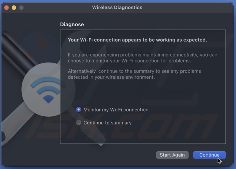 Run Wireless Diagnostics