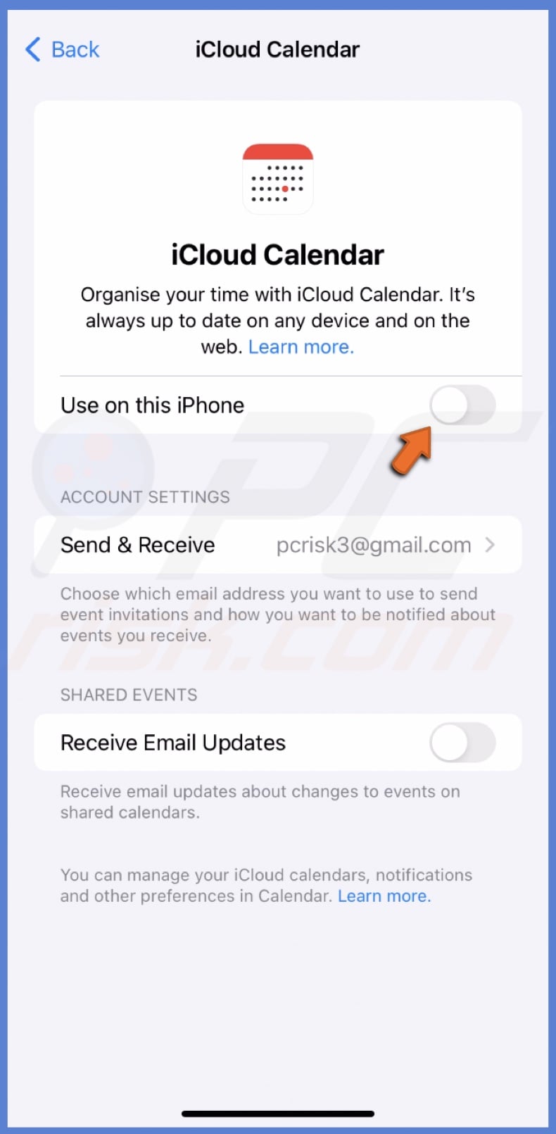Disable Use on this iPhone