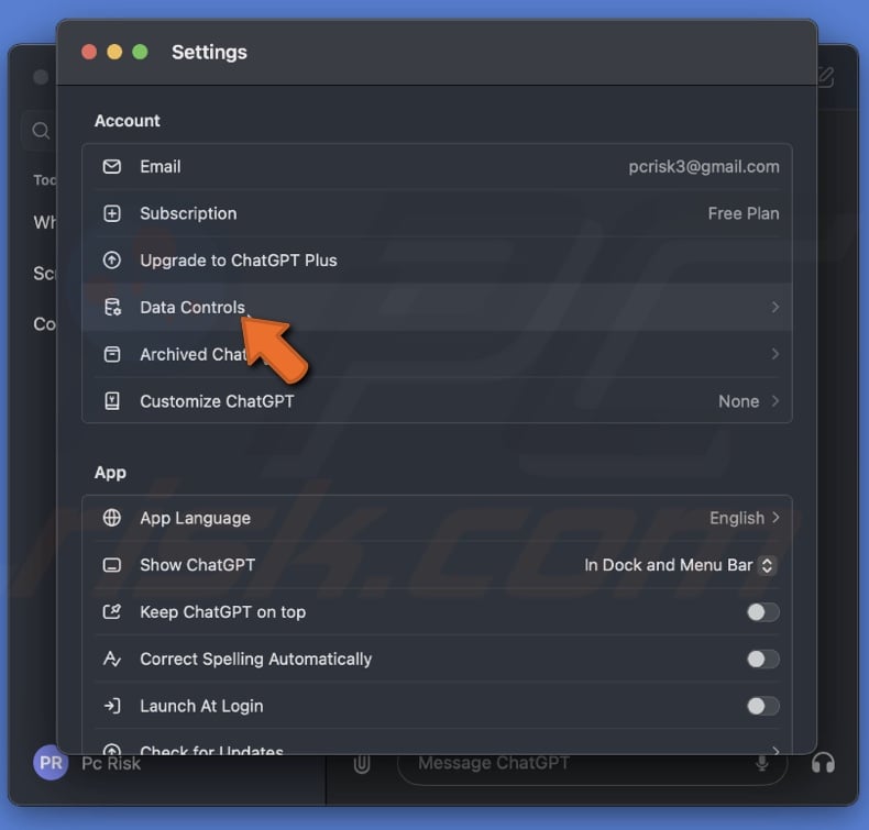 Select Data Controls