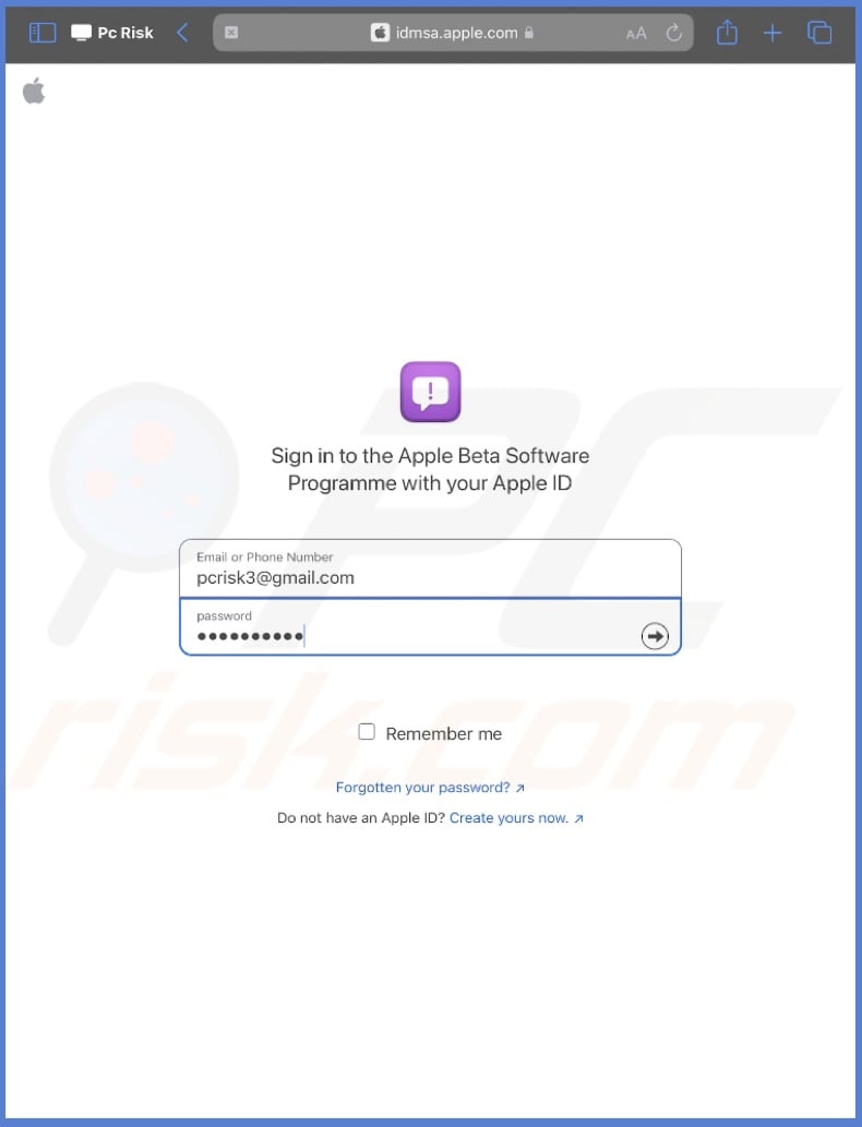 Sign up with Apple ID