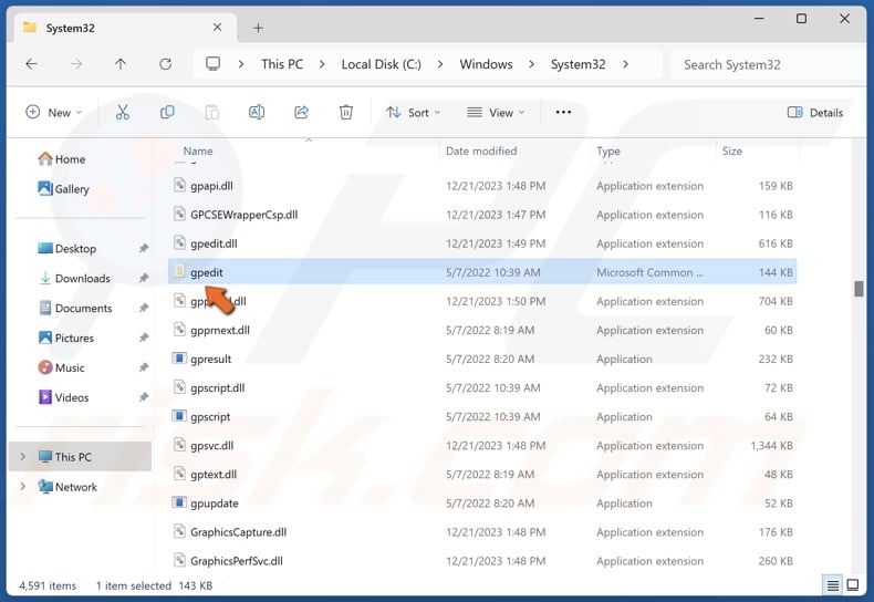 Find and double-click gpedit.msc