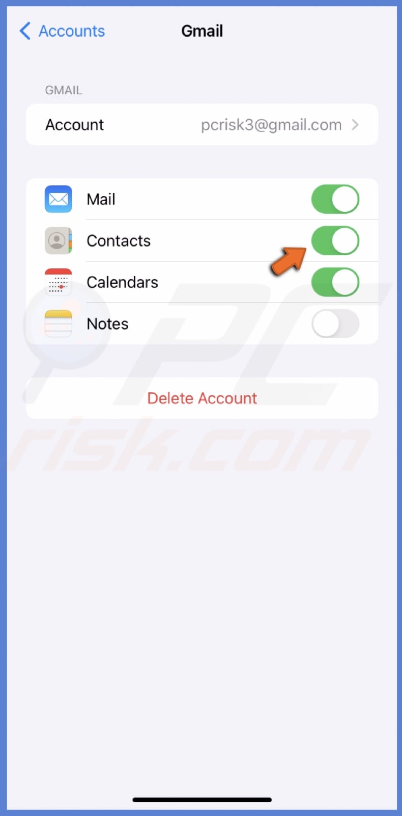 Enable Contacts