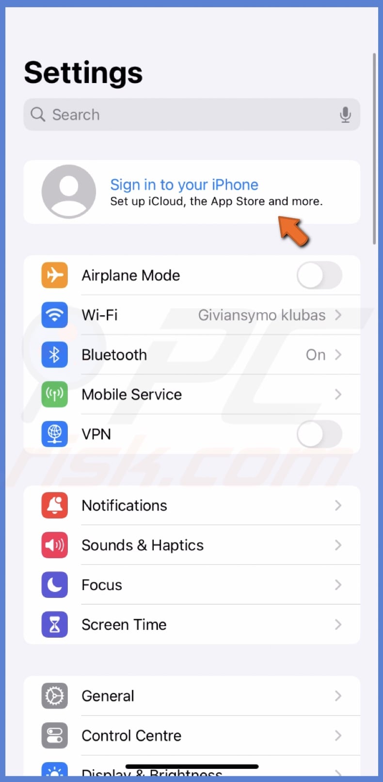 Sign in to your iPhone