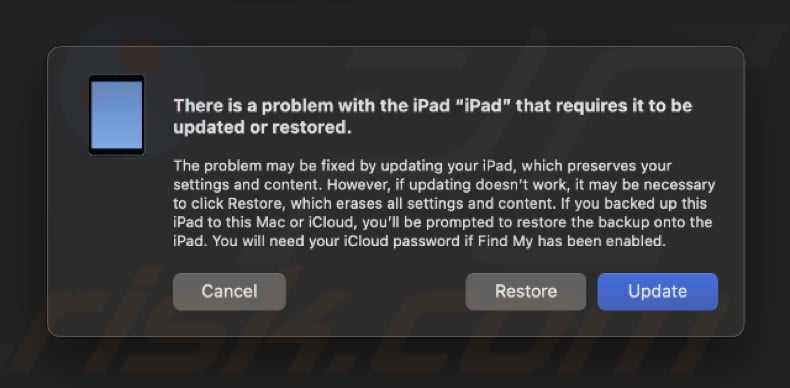 Restore your iPad