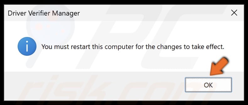 Click OK and restart your PC