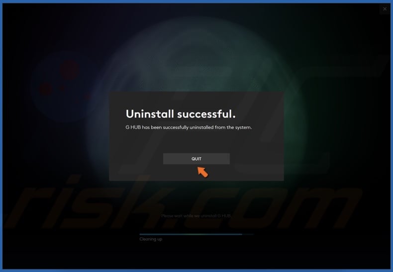 Click Quit to close the window