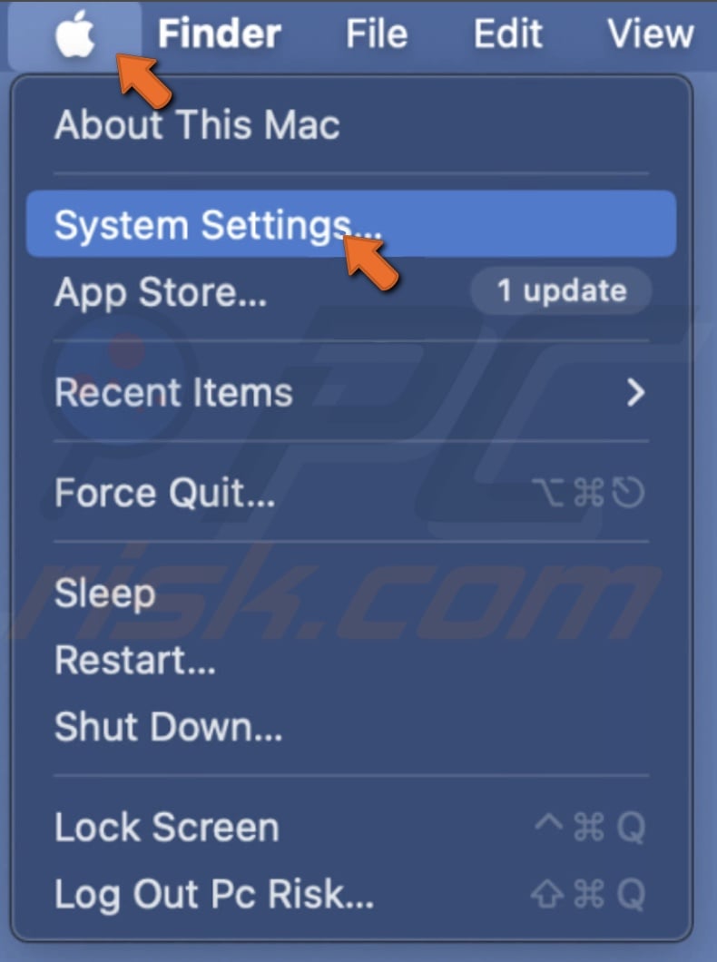 Go to System Settings