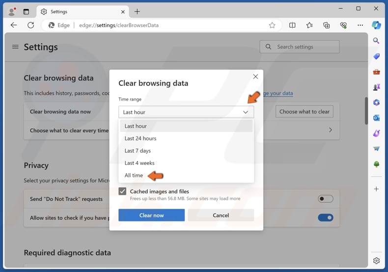 Open the Time range menu and select All time
