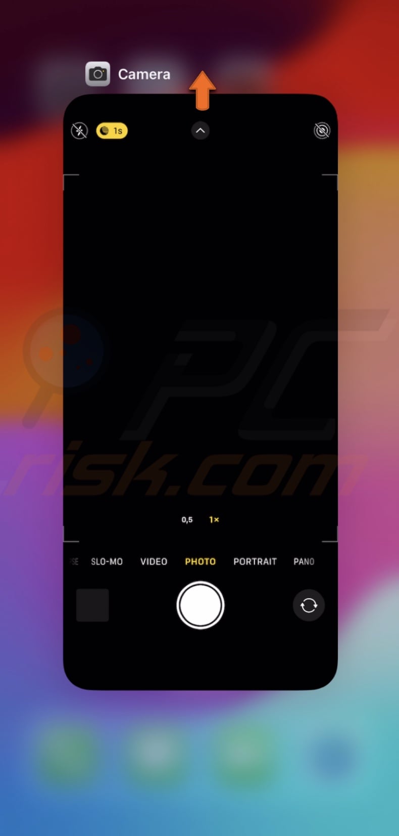 Close the Camera app