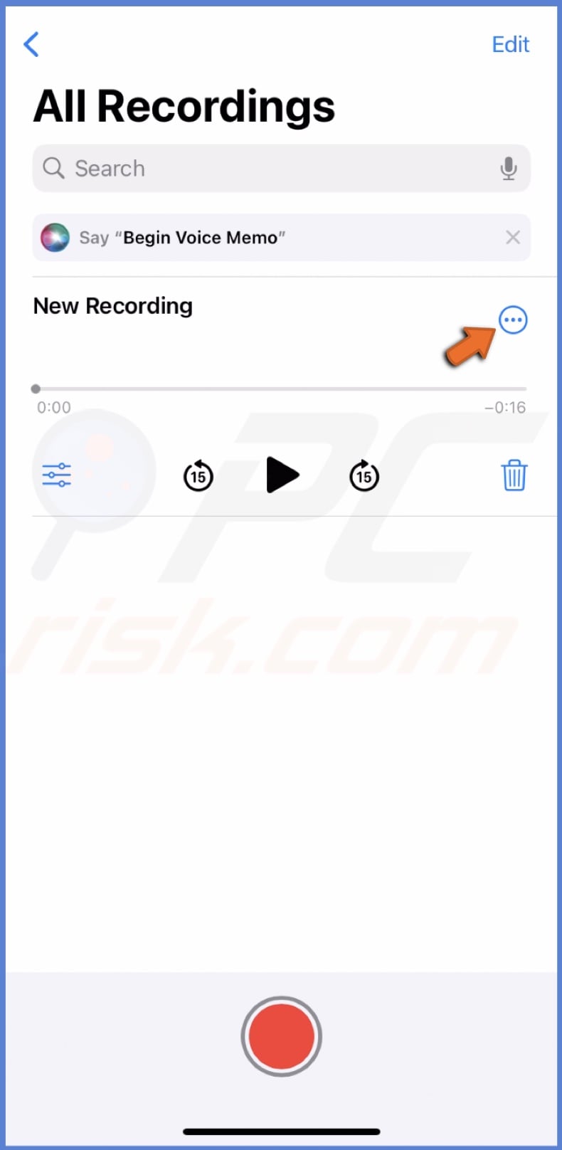 Tap the three-dot button