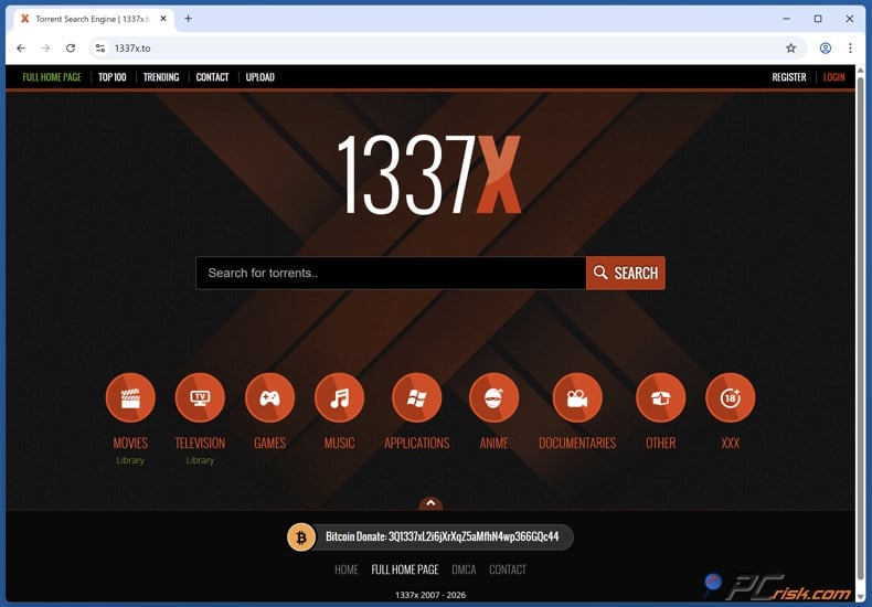 1337x homepage