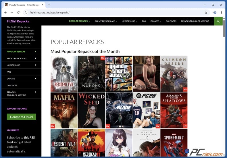 FitGirl Repacks homepage