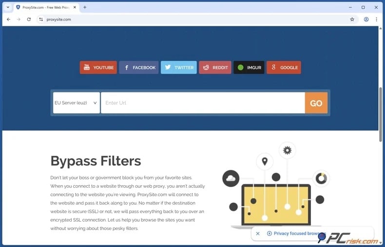 Proxysite homepage
