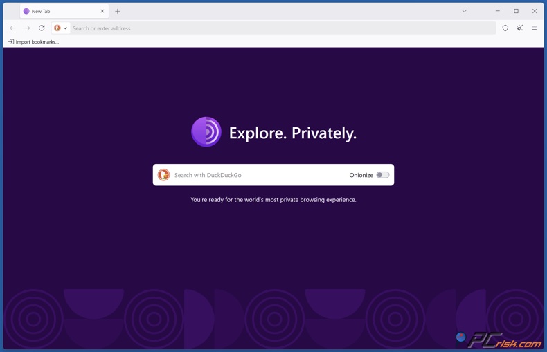 Tor browser homepage