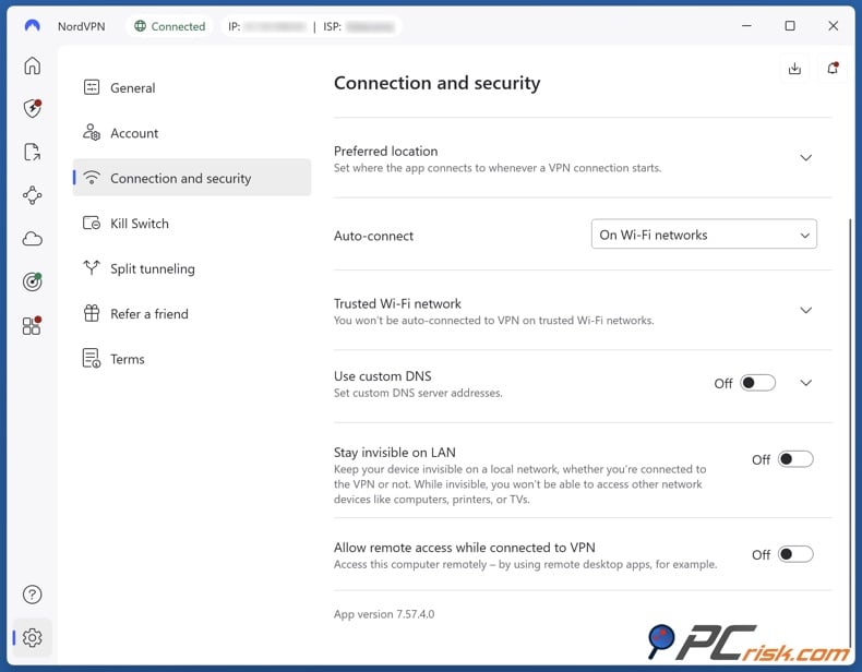 Set auto-connect on WiFi networks