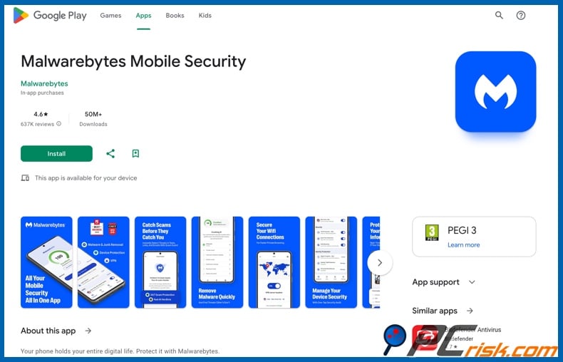Malwarebytes on Google Play