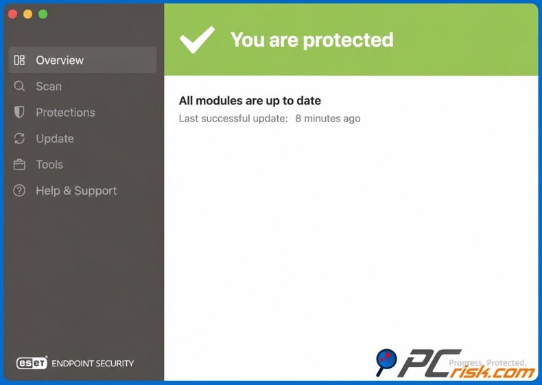 ESET dashboard