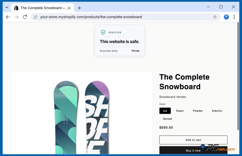 Shopify product page trust badge