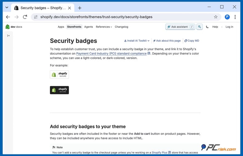 Shopify secure badge