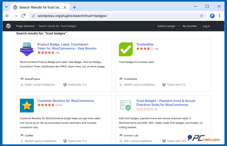 Trust badge plugins on WordPress