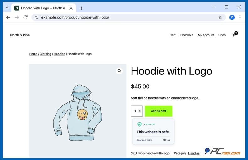 WooCommerce product page trust badge