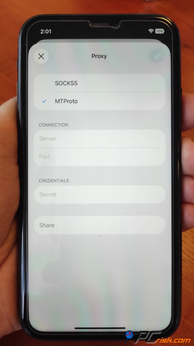 iOS MtProto setup
