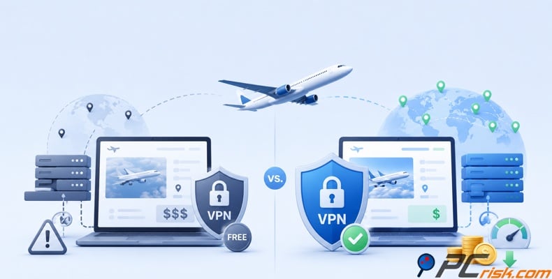 Can a free VPN be used to buy cheaper plane tickets