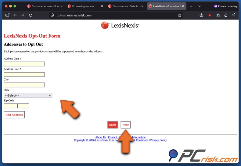 LexisNexis opt-out 11