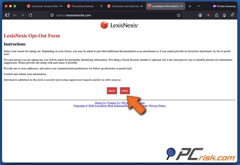 LexisNexis opt-out 8