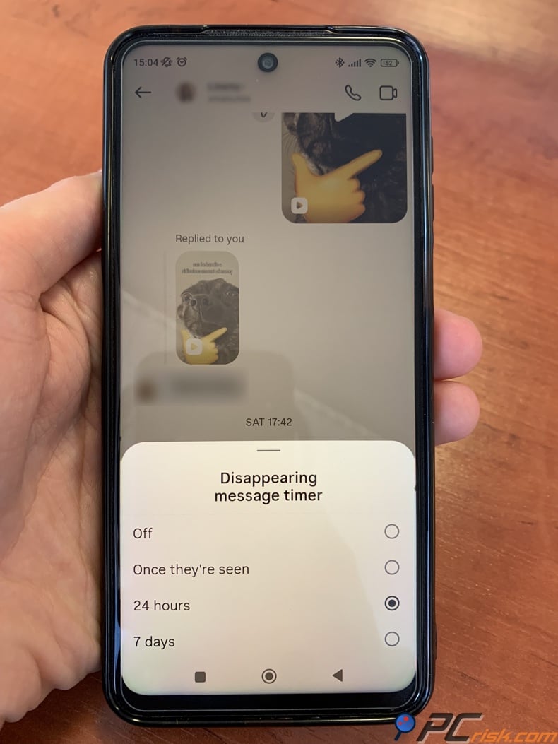 Modify Vanish Mode settings