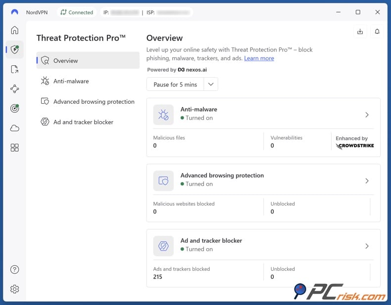 Enable NordVPN Threat Protection