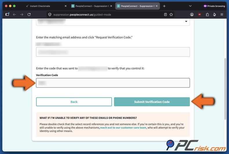 Intelius opt-out 11