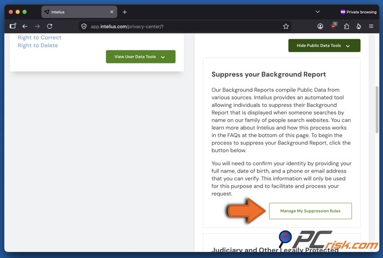 Intelius opt-out 3