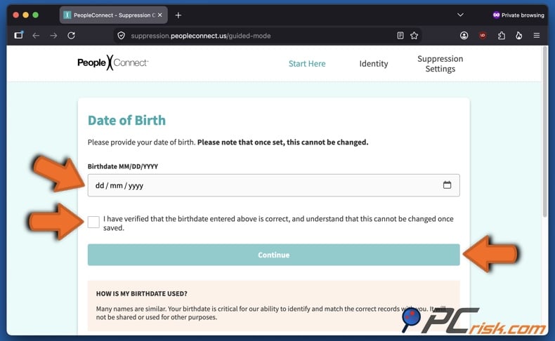 Intelius opt-out 7
