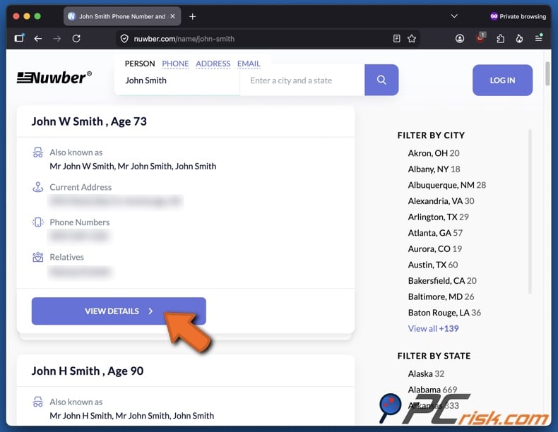 Nuwber opt-out 2