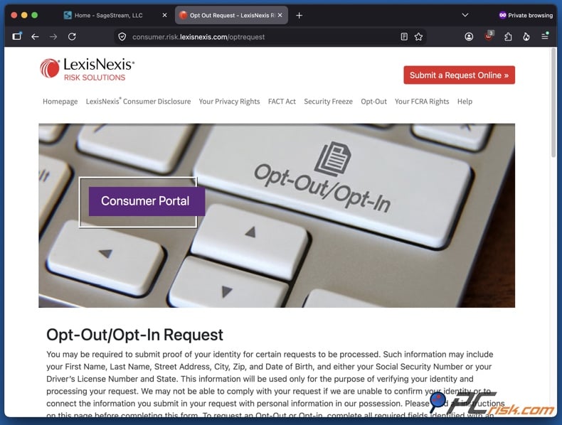 SageStream opt-out 3.1