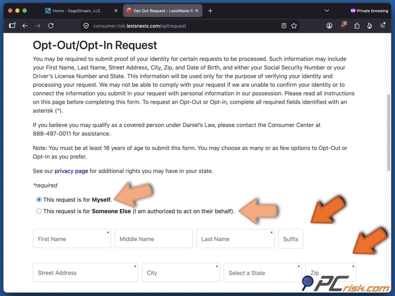 SageStream opt-out 3.2