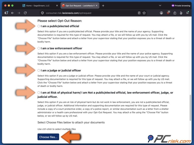 SageStream opt-out 3.4