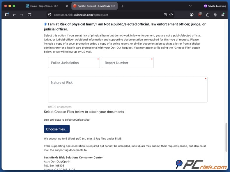 SageStream opt-out 3.5