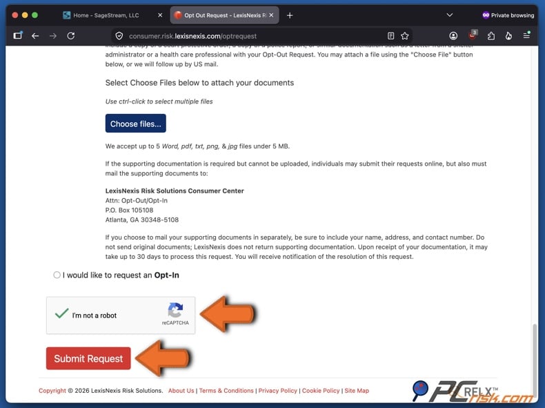 SageStream opt-out 3.6