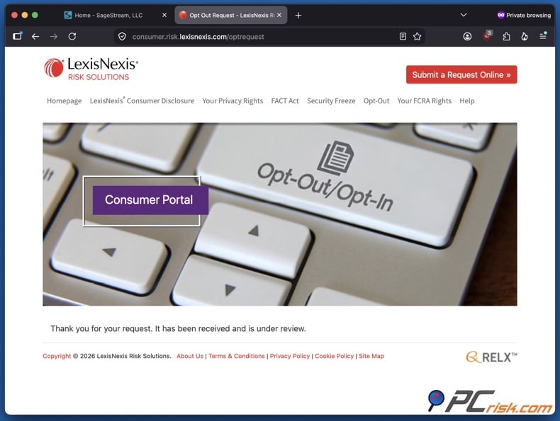 SageStream opt-out 3.7