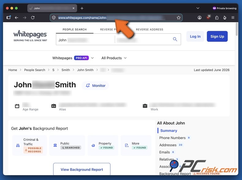 Whitepages opt-out 3