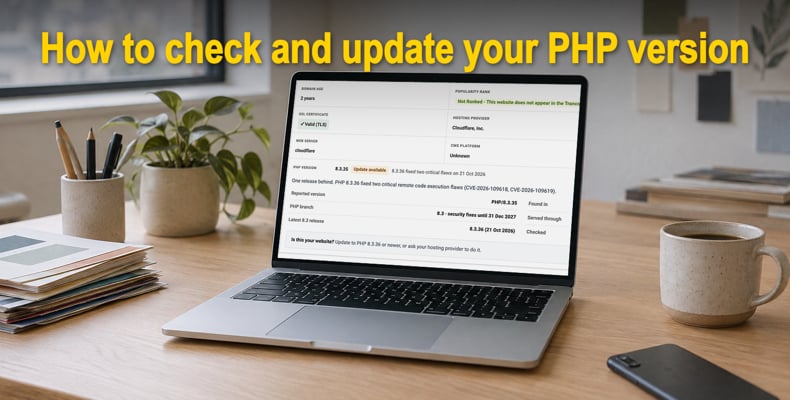 How to check and update your website's PHP version
