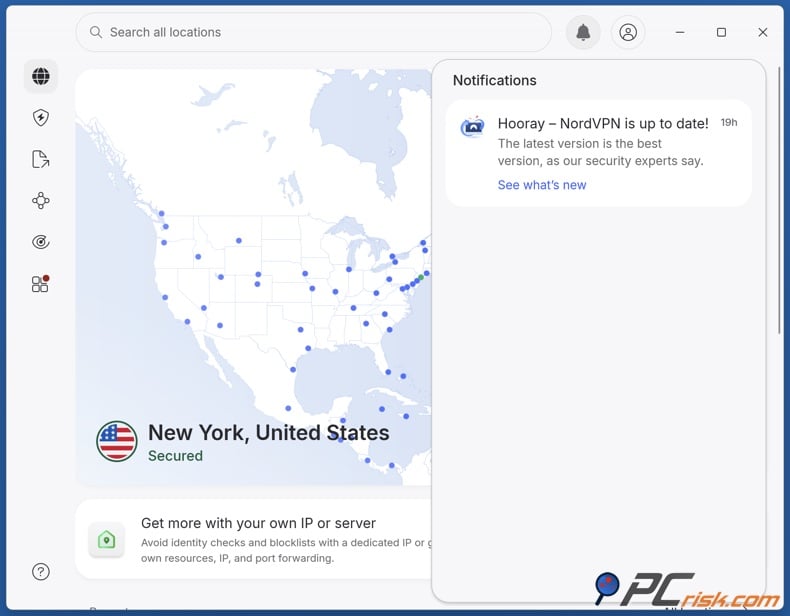 NordVPN app for Windows updated