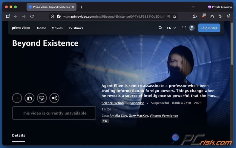 Amazon Prime Video currently unavailable series