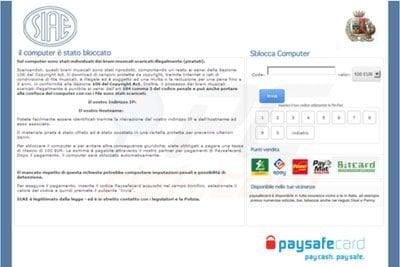 Browser piracy virus targeted at Italy